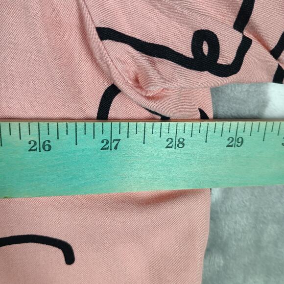 ELOQUII Pajamas 2 Piece Set Womens 24/26 Pink Abstract Print Plus Size Rayon - Picture 5 of 16